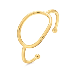 Metal Chic Yellow Gold Plated Cuff Bracelet-
